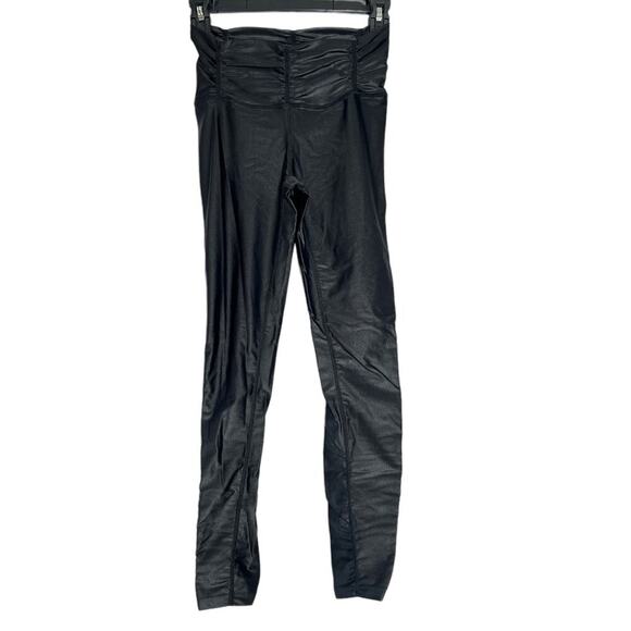 CARBON38 x CHILL BY WILL Shiny Cutout Leggings SIZE XS S Black Open Sides - Picture 2 of 12